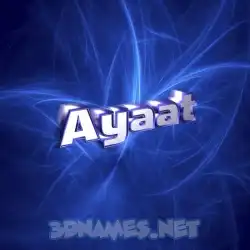 ayaat in Plasma style - 3D name wallpaper