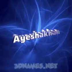 ayeshakhan in Plasma style - 3D name wallpaper