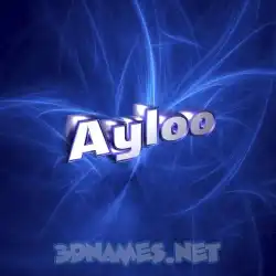 ayloo in Plasma style - 3D name wallpaper