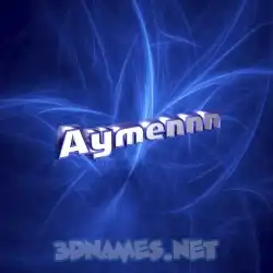 aymennn in Plasma style - 3D name wallpaper