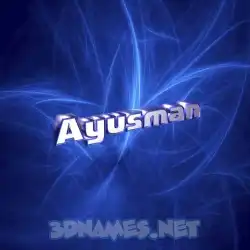 ayusman in Plasma style - 3D name wallpaper