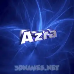 azra in Plasma style - 3D name wallpaper