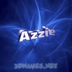 azzie in Plasma style - 3D name wallpaper