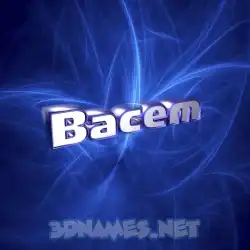 bacem in Plasma style - 3D name wallpaper