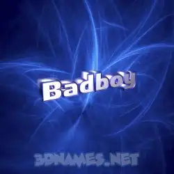 badboy in Plasma style - 3D name wallpaper