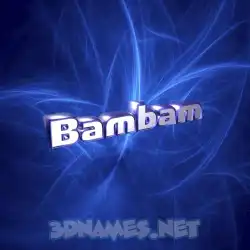 bambam in Plasma style - 3D name wallpaper
