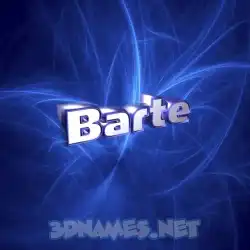 barte in Plasma style - 3D name wallpaper
