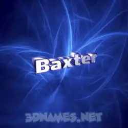 baxter in Plasma style - 3D name wallpaper