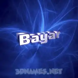 bayar in Plasma style - 3D name wallpaper