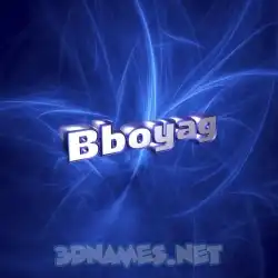 bboyag in Plasma style - 3D name wallpaper
