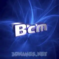 bcm in Plasma style - 3D name wallpaper