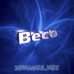 beco in Plasma style - 3D name wallpaper