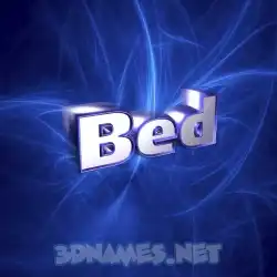 bed in Plasma style - 3D name wallpaper