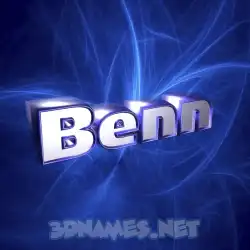 benn in Plasma style - 3D name wallpaper
