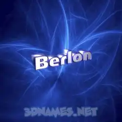 berlon in Plasma style - 3D name wallpaper