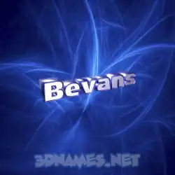 bevans in Plasma style - 3D name wallpaper