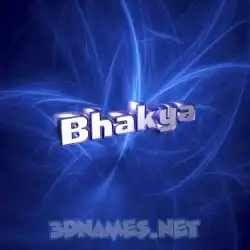 bhakya in Plasma style - 3D name wallpaper