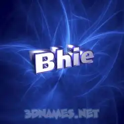 bhie in Plasma style - 3D name wallpaper