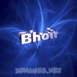 bhoir in Plasma style - 3D name wallpaper