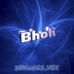 bholi in Plasma style - 3D name wallpaper