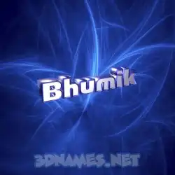 bhumik in Plasma style - 3D name wallpaper