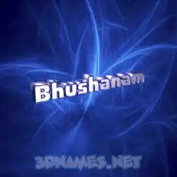 bhushanam in Plasma style - 3D name wallpaper