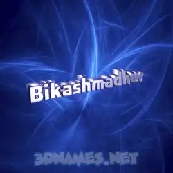 bikashmadhur in Plasma style - 3D name wallpaper