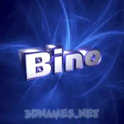 bino in Plasma style - 3D name wallpaper