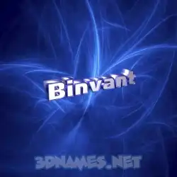 binvant in Plasma style - 3D name wallpaper