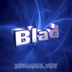 blad in Plasma style - 3D name wallpaper