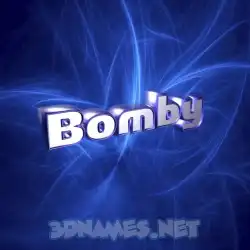 bomby in Plasma style - 3D name wallpaper