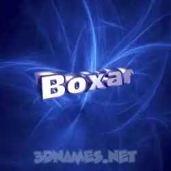 boxar in Plasma style - 3D name wallpaper