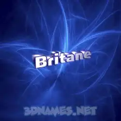 britane in Plasma style - 3D name wallpaper