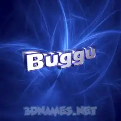 buggu in Plasma style - 3D name wallpaper
