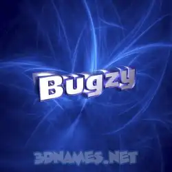 bugzy in Plasma style - 3D name wallpaper