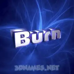 burn in Plasma style - 3D name wallpaper