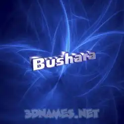 bushara in Plasma style - 3D name wallpaper