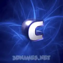 c in Plasma style - 3D name wallpaper