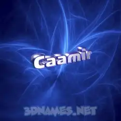 caamir in Plasma style - 3D name wallpaper