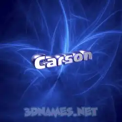 carson in Plasma style - 3D name wallpaper