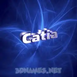catia in Plasma style - 3D name wallpaper