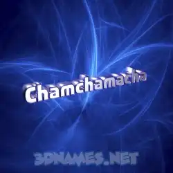 chamchamacha in Plasma style - 3D name wallpaper