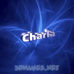 charla in Plasma style - 3D name wallpaper