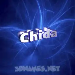 chida in Plasma style - 3D name wallpaper