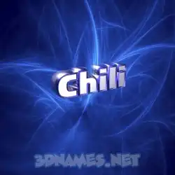 chili in Plasma style - 3D name wallpaper