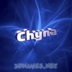 chyna in Plasma style - 3D name wallpaper