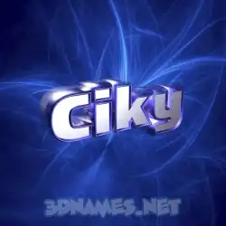 ciky in Plasma style - 3D name wallpaper