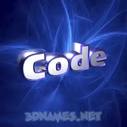 code in Plasma style - 3D name wallpaper