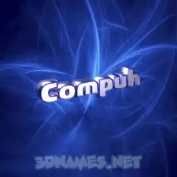 compuh in Plasma style - 3D name wallpaper