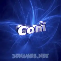 coni in Plasma style - 3D name wallpaper